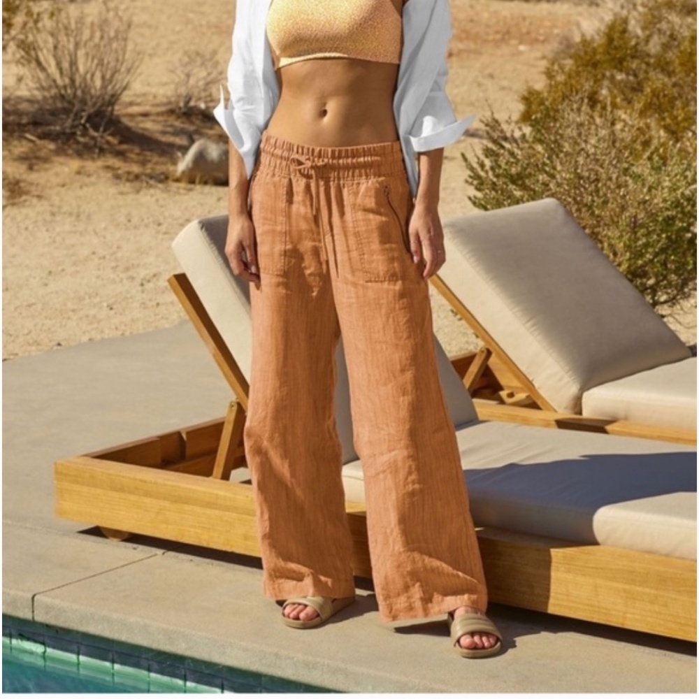 Athleta Linen Pants - Athleta Cabo Pants - Wide Leg Linen Pants